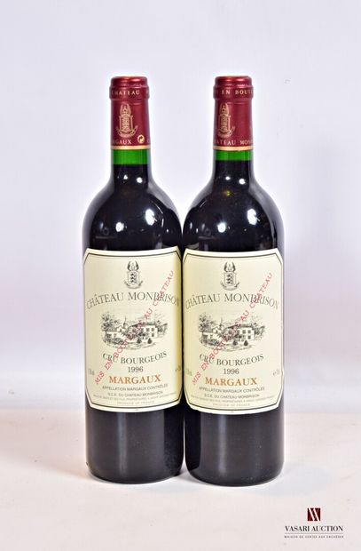 null 2 bouteilles	Château MONBRISON	Margaux CB	1996

	Présentation et niveau, im...