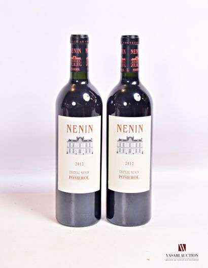 null 2 bottles Château NÉNIN Pomerol 2012

	Perfect condition. N: 1 half neck, 1...