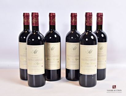 null 6 bouteilles	Château HAUTS-CABROLES	Bordeaux Sup	1998

	Et. impeccables. N :...