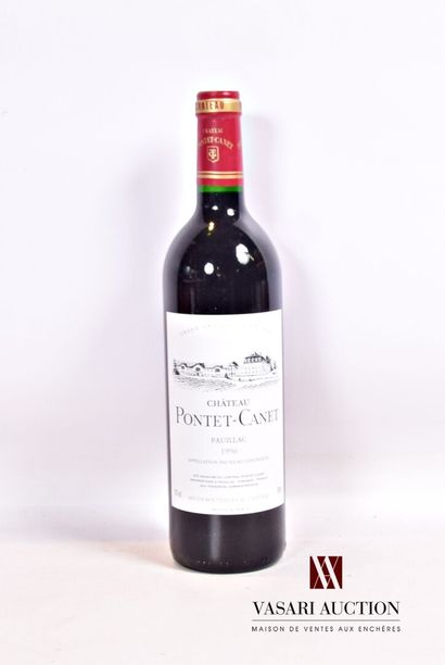 null 1 bouteille	Château PONTET CANET	Pauillac GCC	1996

	Présentation et niveau,...
