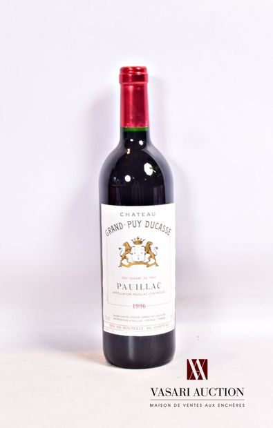 null 1 bouteille	Château GRAND PUY DUCASSE	Pauillac GCC	1996

	Et. un peu tachée....