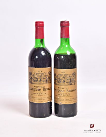 null 2 bouteilles	Château CANTENAC BROWN	Margaux GCC	1979

	Et. un peu usées. N :...