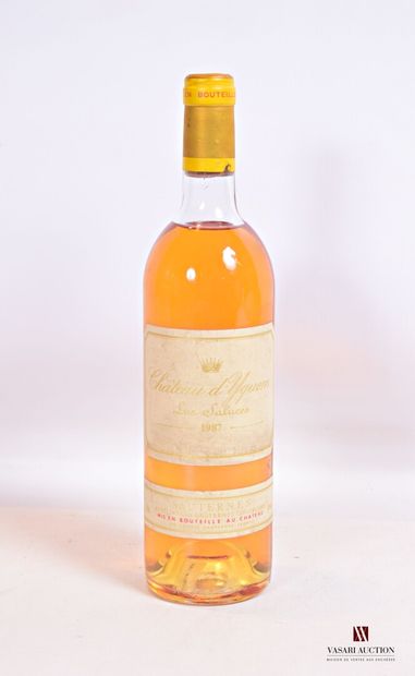 null 1 bouteille	Château d'YQUEM	1er Cru Sup Sauternes	1987

	Et. fanée et tachée....