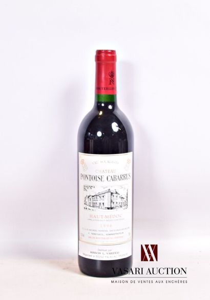 null 1 bouteille	Château PONTOISE CABARRUS	Haut Médoc CB	1996

	Et. impeccable. N...