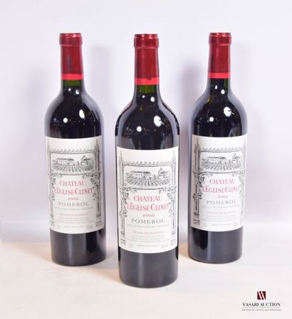 null 3 bottles Château L'EGLISE CLINET Pomerol 2002

	Presentation and level, im...
