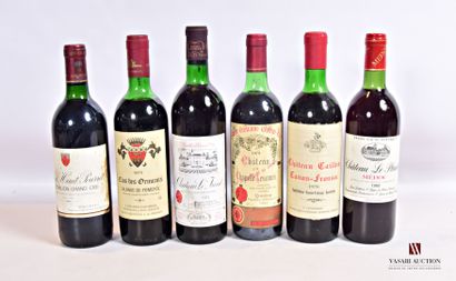 null Lot de 6 bouteilles comprenant :		

1 bouteille	Château HAUT-POURRET	St Emilion...