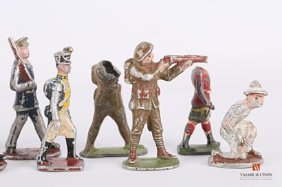 null soldiers-figures type Quiralu aluminium: French Army, troops of Africa, hunters,...