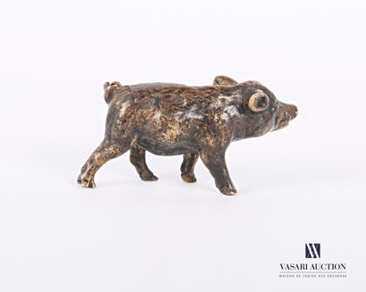 null Piglet in bronze with brown patina.

20th century

Height : 3 cm 3 cm - Length...