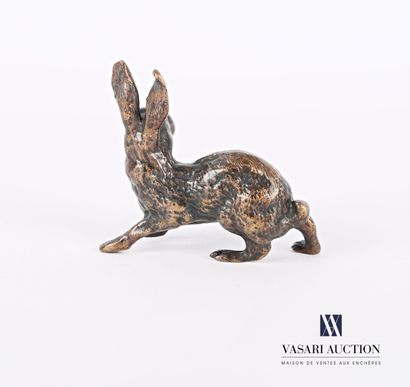 null Hare in bronze with brown patina.

20th century

Height : 5 cm 5 cm - Width...