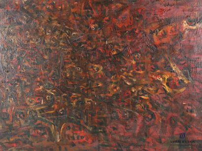  REJAS Pablo (20th century) 
My last fight after the factory 
Oil on canvas 
Signed...