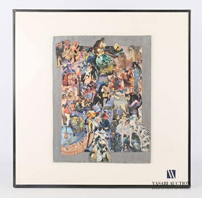 null ANDRÉ Claire (XXth-XXIst century)

Collage on wood

Signed lower right and countersigned...