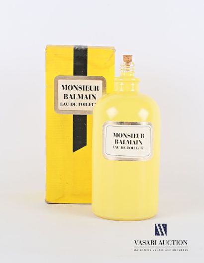null Moulded glass bottle and cork stopper Monsieur Balmain

Original box 

(stains,...