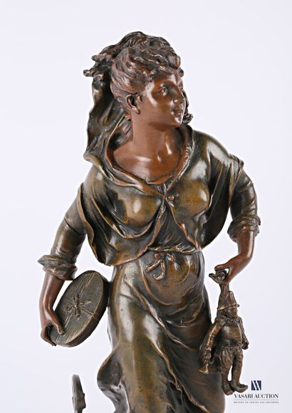 null BRUCHON Émile (1880-1910) after

Noel

Subject in regula with polychrome patina

Base...