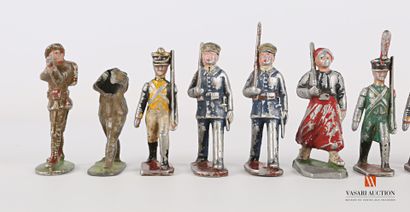 null soldiers-figures type Quiralu aluminium: French Army, troops of Africa, hunters,...