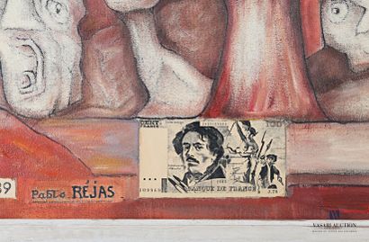  REJAS Pablo (XXth century) 
Bicentenary of the French Revolution 1789/1989 
Mixed...
