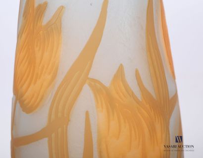 null GALLE TIP

Vase en verre multicouche gravé à l'acide à décor de tulipes orange...