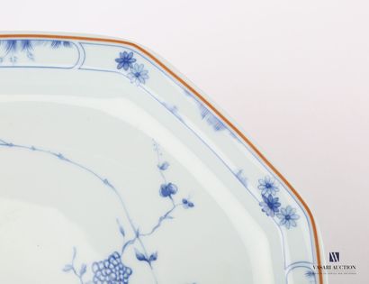 null HAVILAND

Assiette octogonale en porcelaine bleue à décor dit "Jardin Bleu -...