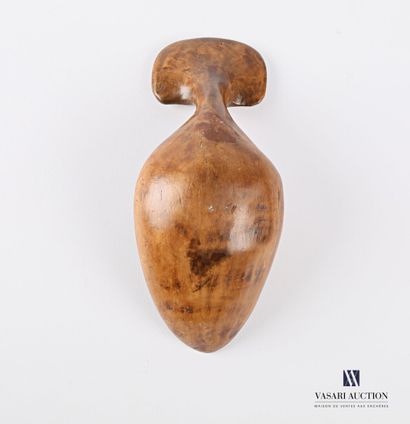 null Boxwood skimming spoon with an oval spoon and an arched handle decorated with...