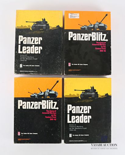 Lot de quatre jeux de société Panzer Leader...