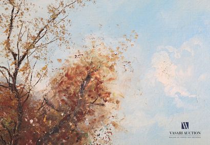 null Ch.HENRY (XXème siècle)

Femme au bord de l'étang en automne

Huile sur toile

Signée...