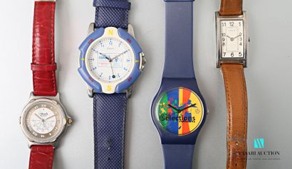 null A set of three advertising watches and a Yema watch

(worn, in the state, functioning...