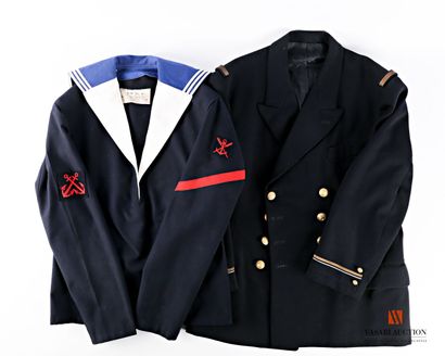 French Navy: blue sailor's jacket, with collar,...