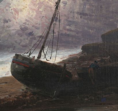 null GODCHAUX (XIXth century)

Boat moored before the storm

Oil on canvas

Signed...
