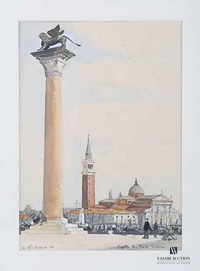 null LE MOIGNE André (1898-1987)

Saint Mark's Square

Watercolor on paper 

Signed,...