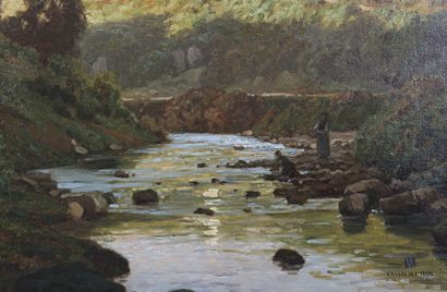 null ISENBART Emile (1846-1921)

Landscape with a stream on the edge of a mountain

Oil...