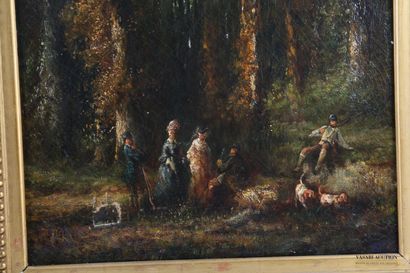 null RIGON Auguste (1850-1884)

Hunting Stop

Oil on canvas

Signed lower left

(accidents...