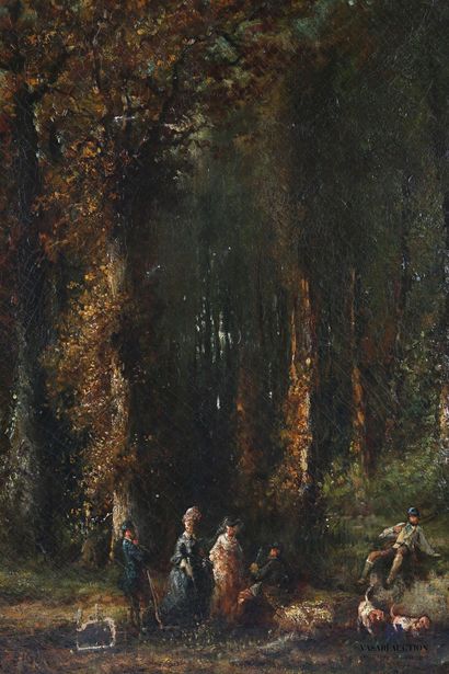 null RIGON Auguste (1850-1884)

Hunting Stop

Oil on canvas

Signed lower left

(accidents...