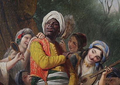 null ABBATI Vincenzo (1803-1866)

The harem

Oil on canvas

Signed lower right

48,5...