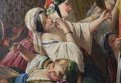 null ABBATI Vincenzo (1803-1866)

The harem

Oil on canvas

Signed lower right

48,5...