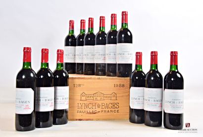 null 12 bouteilles	Château LYNCH BAGES	Pauillac GCC	1988

	Et. impeccables. N : 4...