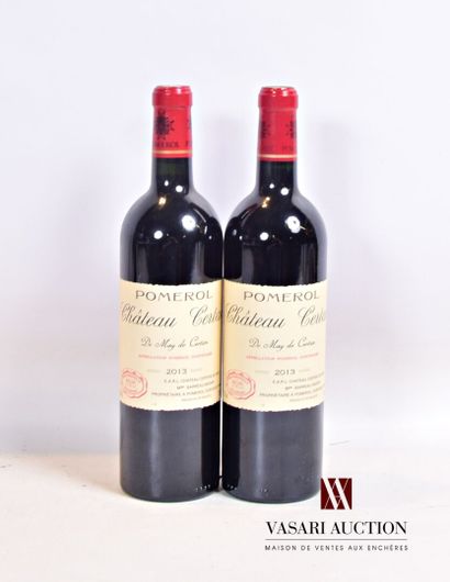 null 2 bouteilles	Château CERTAN DE MAY	Pomerol	2013

	Présentation et niveau, i...