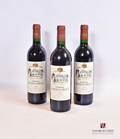 null 3 bouteilles	Château RAUZAN SÉGLA	Margaux GCC	1990

	Et.: 2 excellentes, 1 tachée....