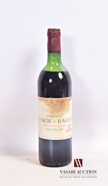 null 1 bouteille	Château LYNCH BAGES	Pauillac GCC	1980

	Et. tachée. N : mi épau...