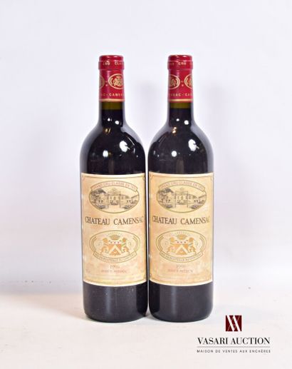 null 2 bouteilles	Château CAMENSAC	Haut Médoc GCC	1996

	Et. tachées. N : mi gou...