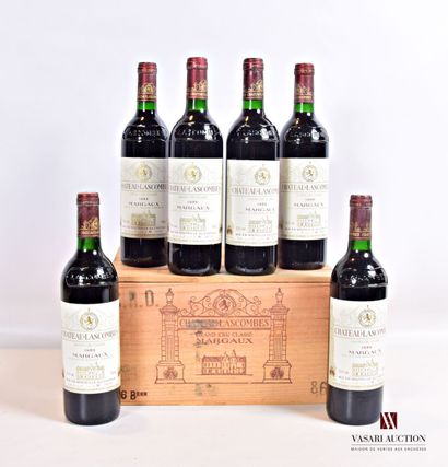 null 6 bouteilles	Château LASCOMBES	Margaux GCC	1986

	Et. impeccables. N : bas goulot....