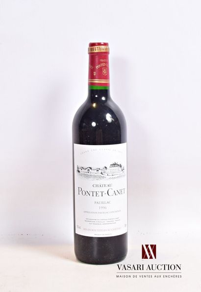 null 1 bouteille	Château PONTET CANET	Pauillac GCC	1996

	Présentation et niveau,...