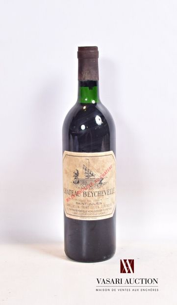 null 
1 bouteille	Château BEYCHEVELLE	St Julien GCC	1984

	Et. tachée. N : limite...