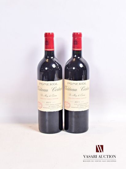 null 2 bouteilles	Château CERTAN DE MAY	Pomerol	2011

	Présentation et niveau, i...