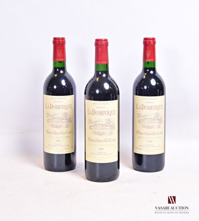 null 3 bottles Château LA DOMINIQUE St Emilion GCC 2000

	Perfect condition. N: mid/low...