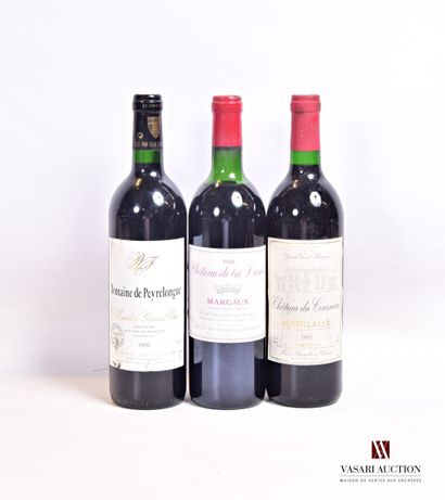 null Lot de 3 bouteilles comprenant :		

1 bouteille	Château du COURNEAU	Margaux	1992

1...