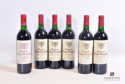 null 6 bouteilles	Château HAUT FERRAND	Pomerol	

	2 blles de 1994, 3 blles de 1992,...