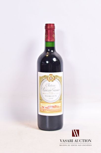 null 1 bouteille	Château RAUZAN GASSIES	Margaux GCC	2006

	Et. à peine tachée. N...