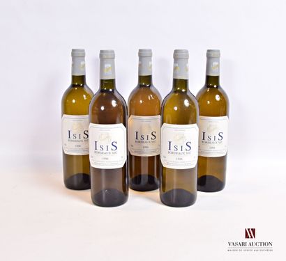 null 5 bouteilles	ISIS	Bordeaux blanc	1996

	Vin blanc sec produit par le Ch. La...