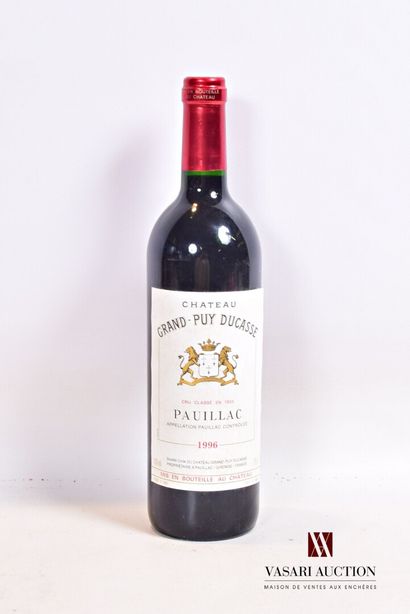 null 1 bouteille	Château GRAND PUY DUCASSE	Pauillac GCC	1996

	Et. un peu tachée....