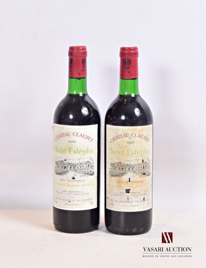 null 2 bouteilles	Château CLAUZET	St Estèphe CB	1985

	Et. fanées, tachées et plus...