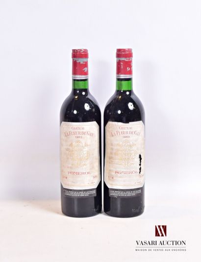 null 2 bouteilles	Château LA FLEUR DE GAY	Pomerol	1983

	Et. un peu fanées et tachées...